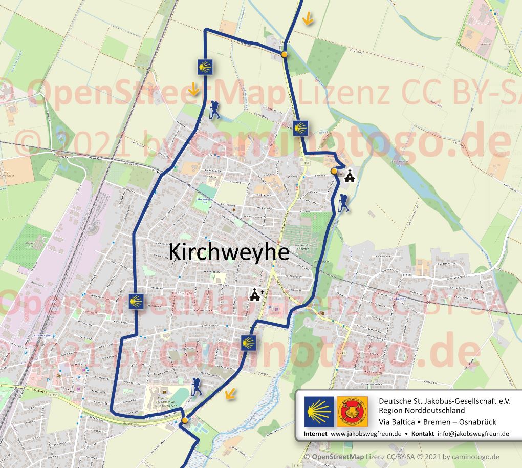 Via Baltica • Zur Felicianus-Kirche in Kirchweyhe – jakobswegfreunde Via Baltica • Zur Felicianus-Kirche in Kirchweyhe – jakobswegfreunde